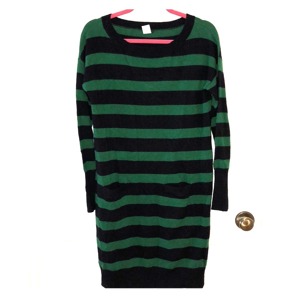 J Crew Rugby Stripe Sweater Dress